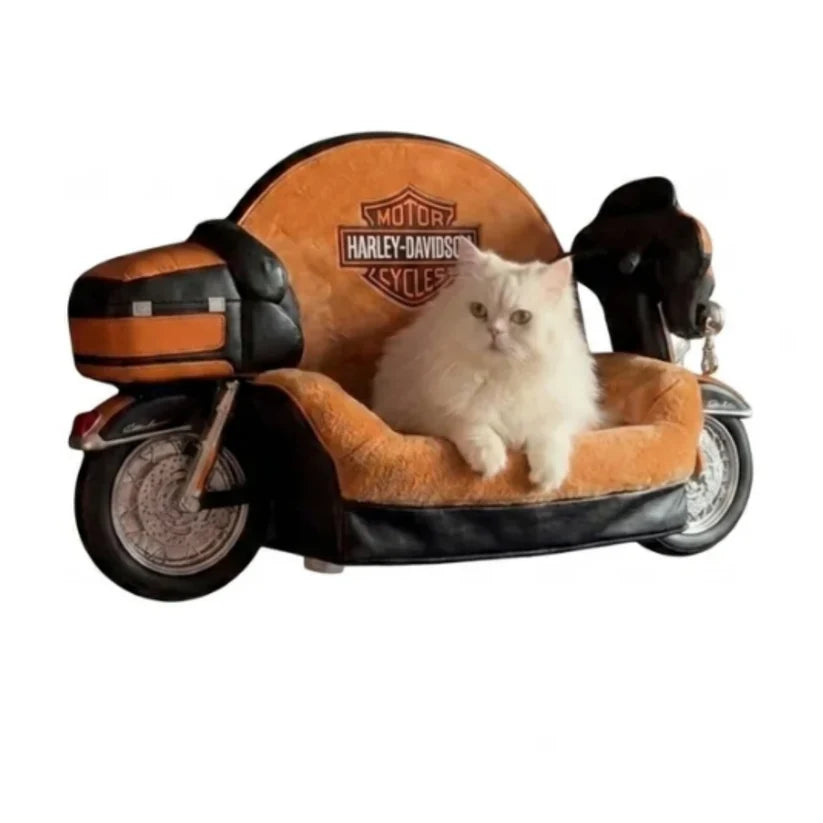 KittyRace™ – Cozy Motorcycle Cat Bed